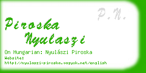 piroska nyulaszi business card